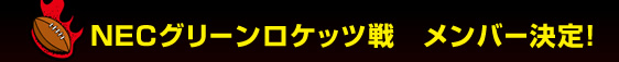 NEC�O���[�����P�b�c��@�����o�[����I