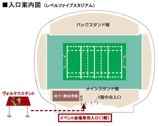 会場案内図(レベルファイブスタジアム)