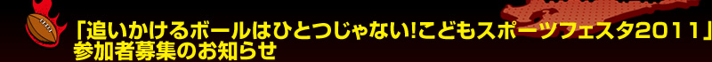 �u�ǂ�������{�[���͂ЂƂ���Ȃ��I���ǂ��X�|�[�c�t�F�X�^2011�v�Q���ҕ�W�̂��m�点