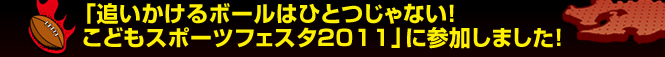 �u�ǂ�������{�[���͂ЂƂ���Ȃ��I���ǂ��X�|�[�c�t�F�X�^2011�v�ɎQ�����܂����I
